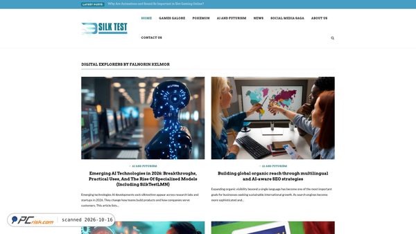 Screenshot van silktest.org