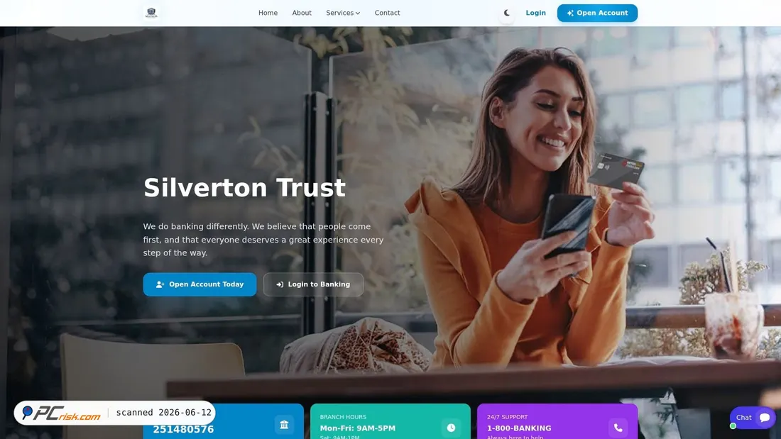 Screenshot of silvertontrustbank.live