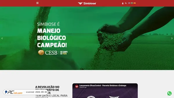 Captura de simbiose-agro.com.br