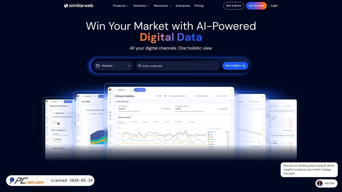 Screenshot von similarweb.com