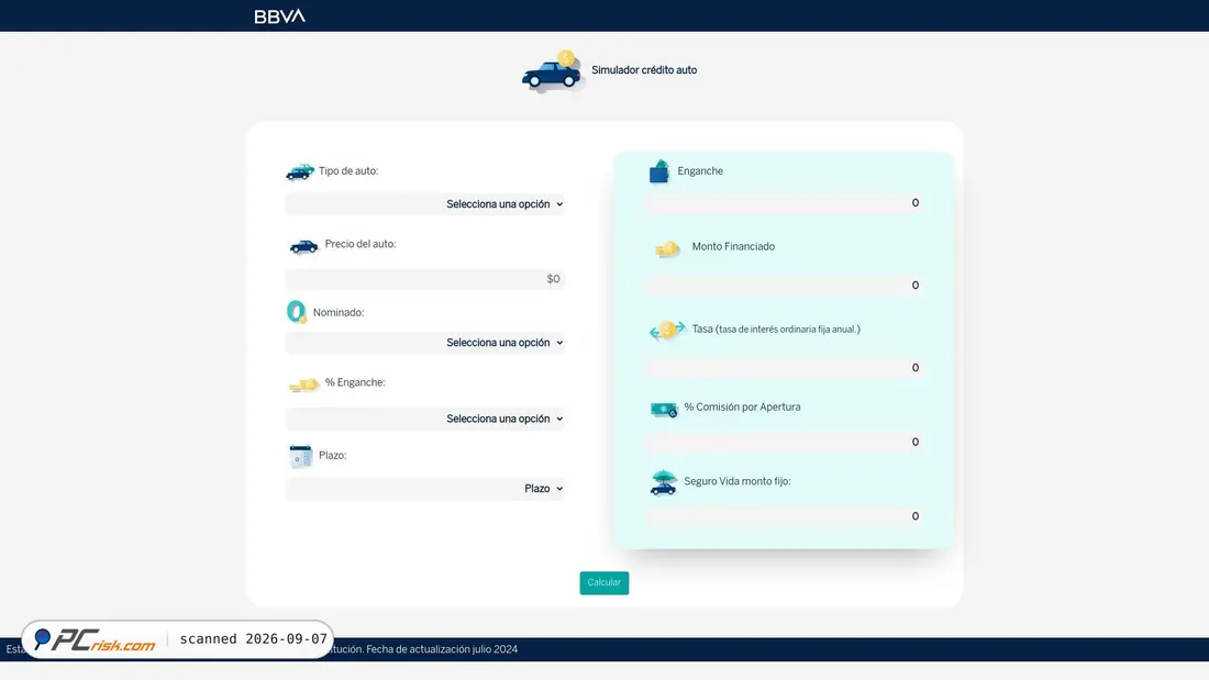 Zrzut ekranu simulador-credito-auto-bbva.ideeo.mx