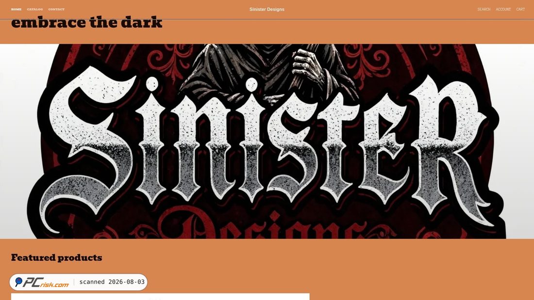 Screenshot di sinister-designs-3.myshopify.com