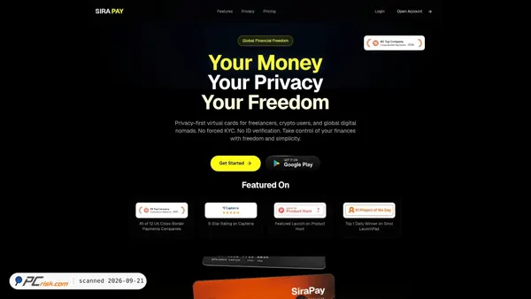 sirapays.com screenshot