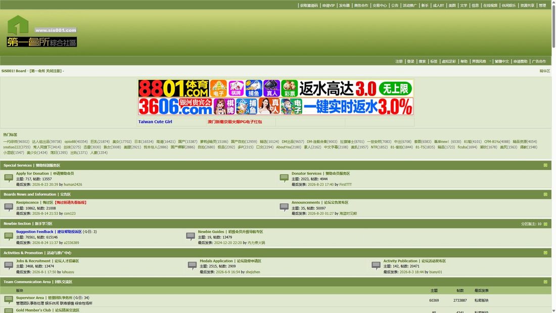 Capture d’écran de sis001.com
