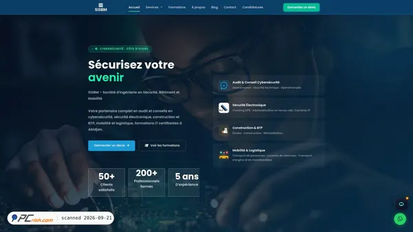 sisbm-ci.com Screenshot