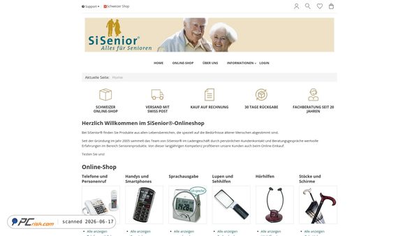 sisenior.schererspace.de screenshot