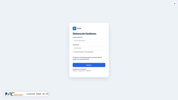 Screenshot van sistema-gestiones.web.app