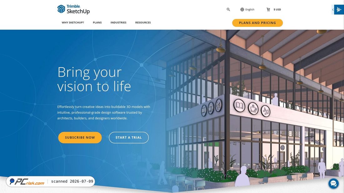 Screenshot of sketchup.com