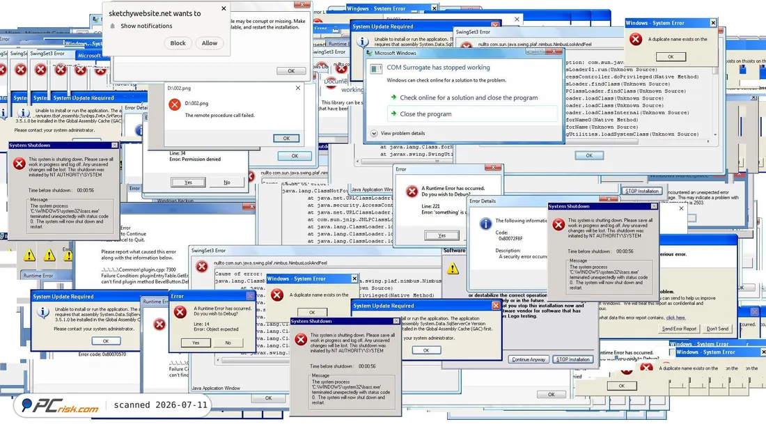 Screenshot of sketchywebsite.net