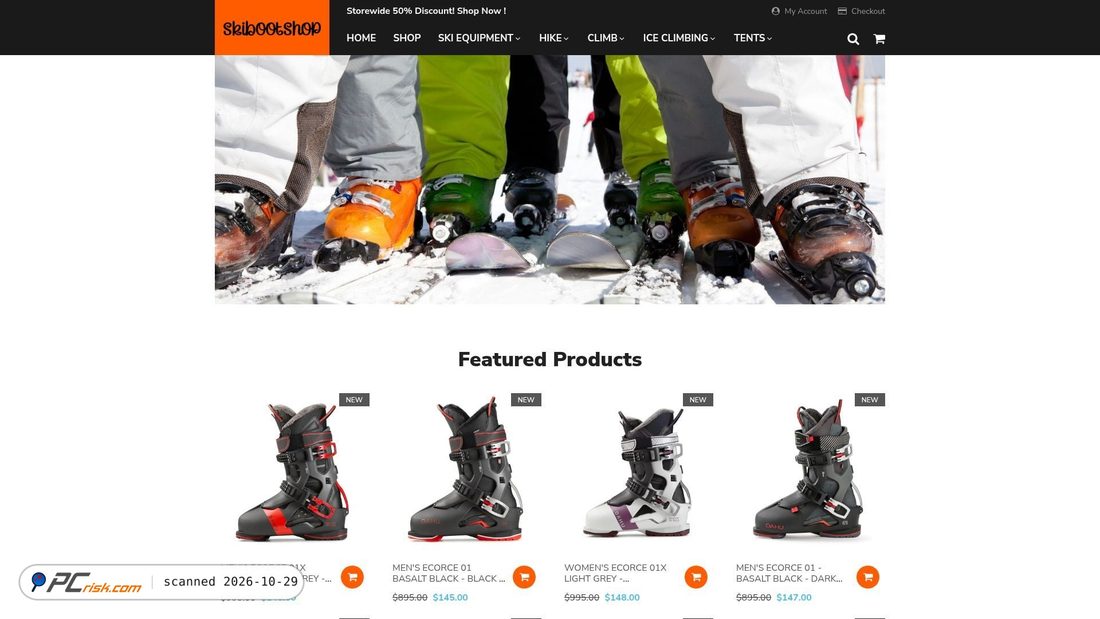 Screenshot of skibootshop.com