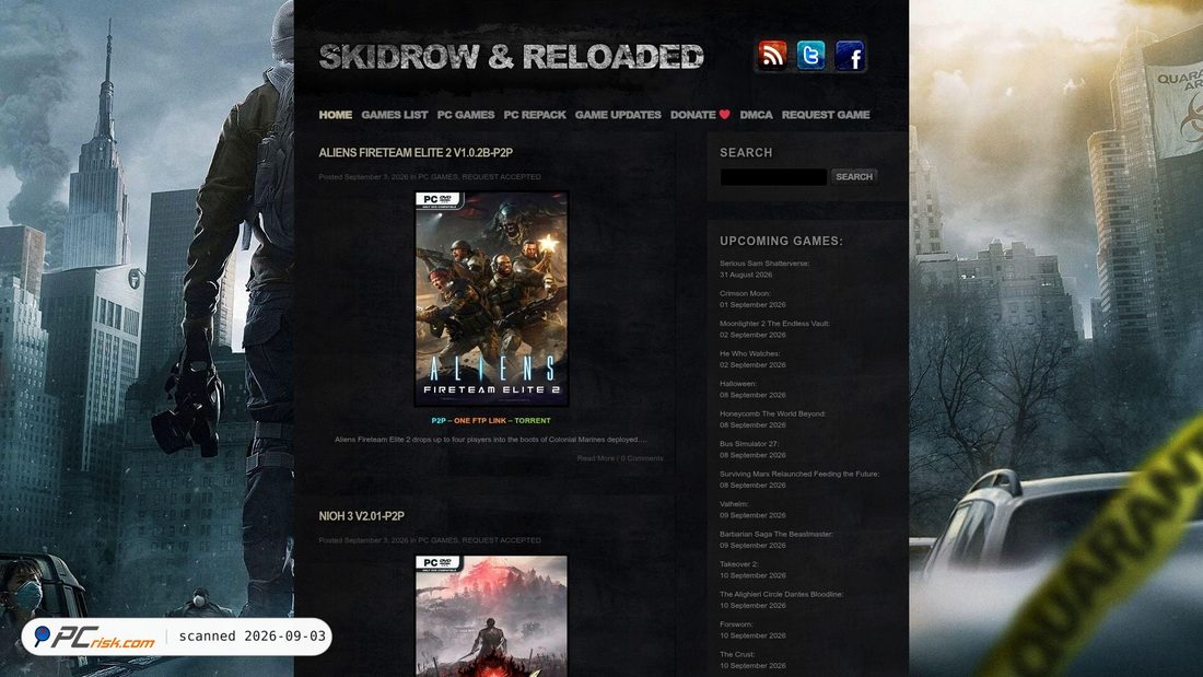 Captura de ecrã de skidrowreloaded.com