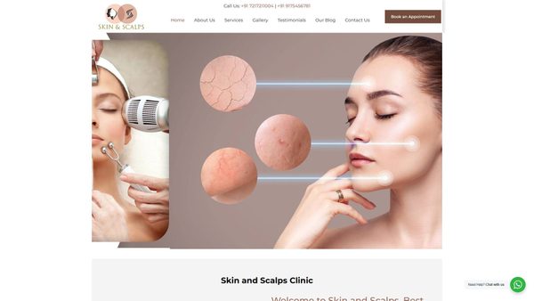 Capture d’écran de skinandscalpsclinic.com