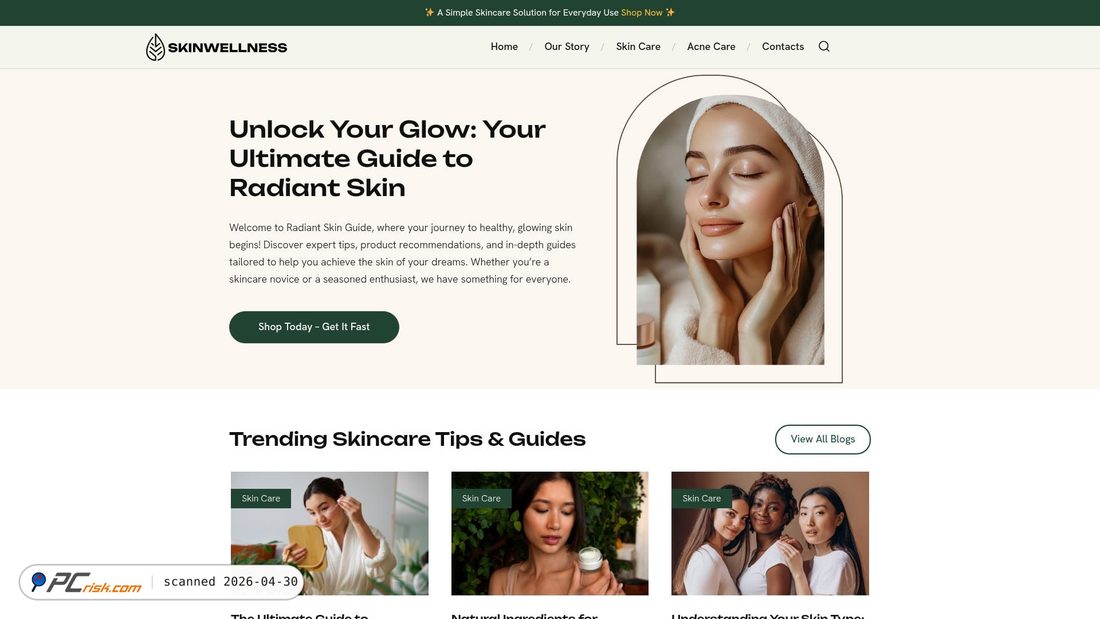 Screenshot von skinwellnesshub.com
