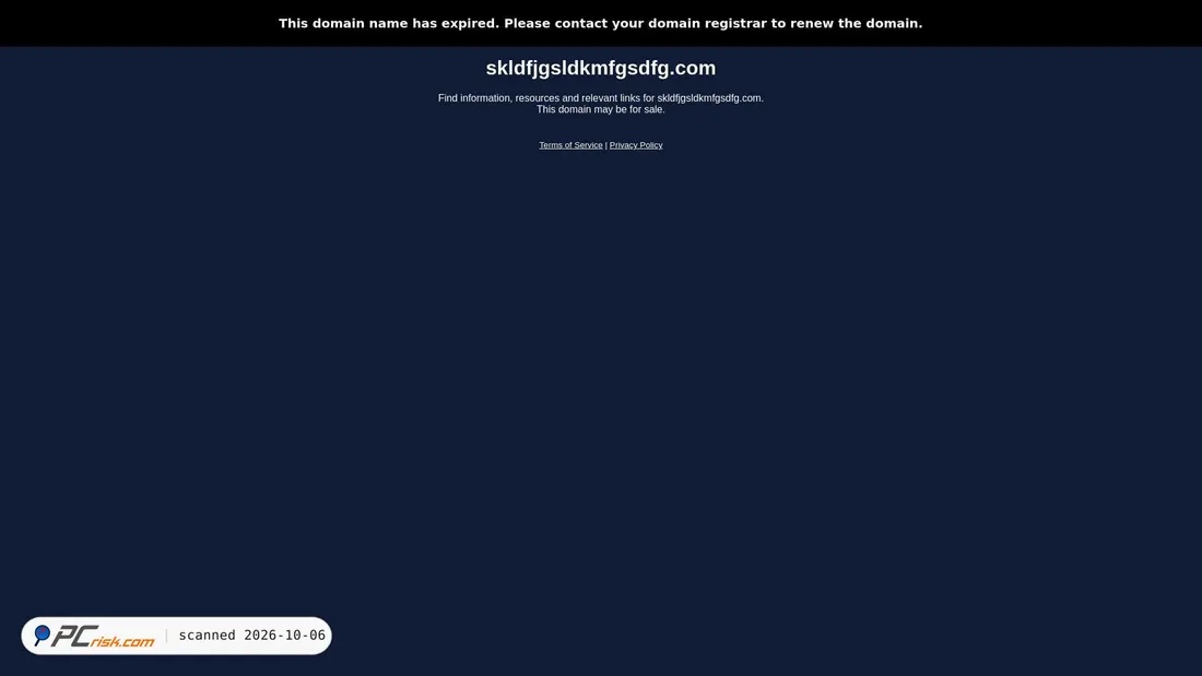 Screenshot of skldfjgsldkmfgsdfg.com