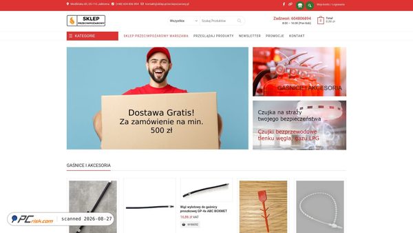 Capture d’écran de sklep-przeciwpozarowy.pl