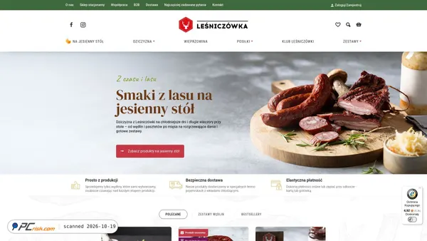 Captura de ecrã de sklep.lesniczowka.net