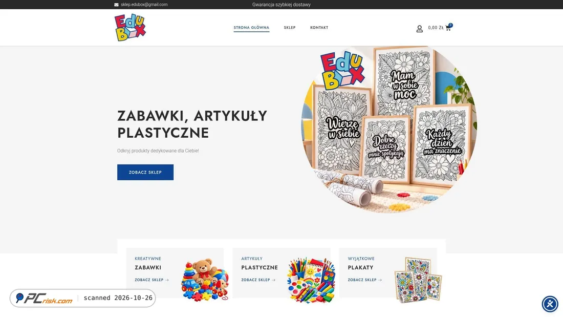 Screenshot of sklepedubox.pl
