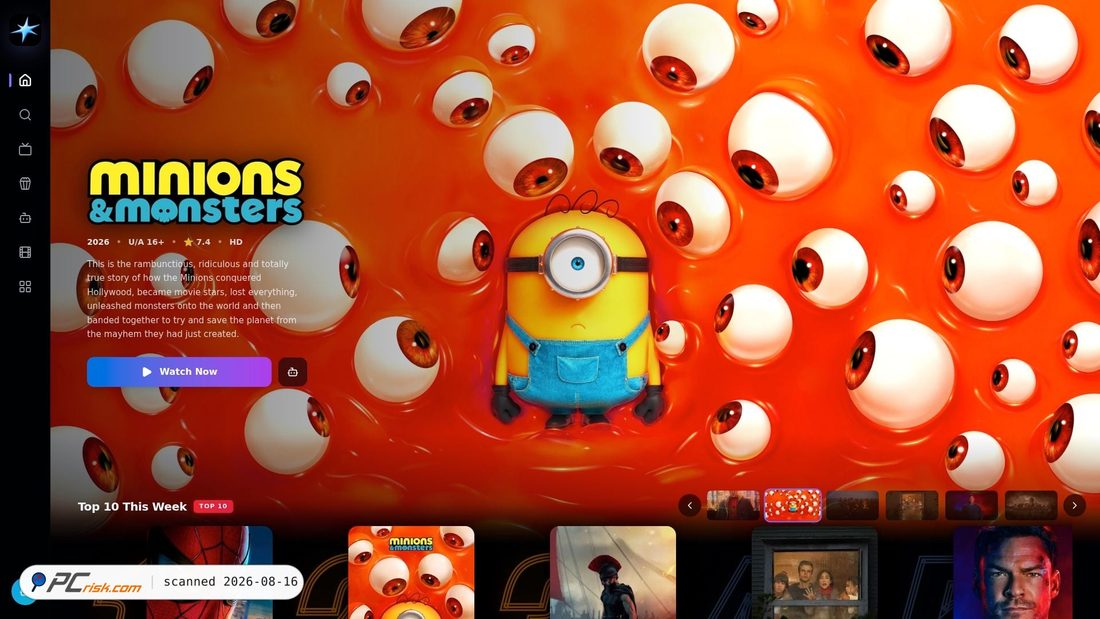 Captura de pantalla de skyflix.to