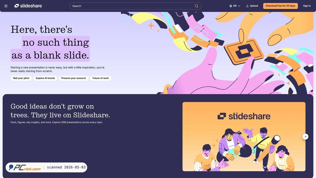Screenshot of slideshare.net