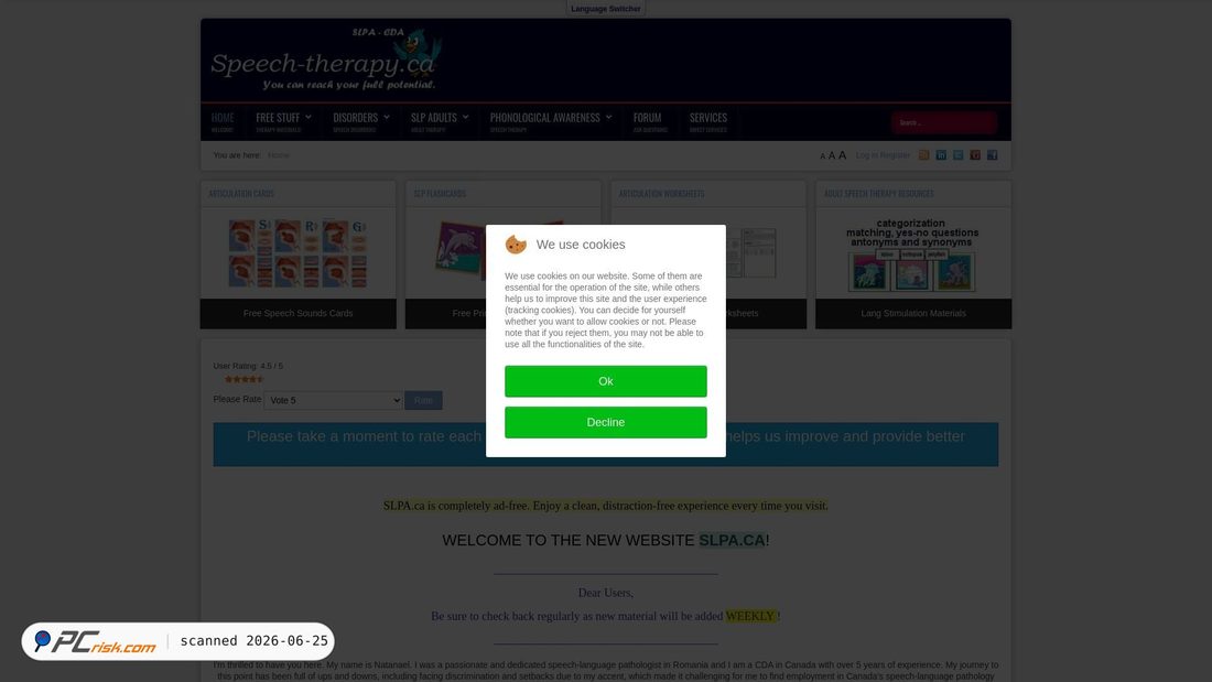 Screenshot of slpa.ca