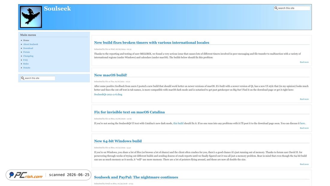 Screenshot of slsknet.org