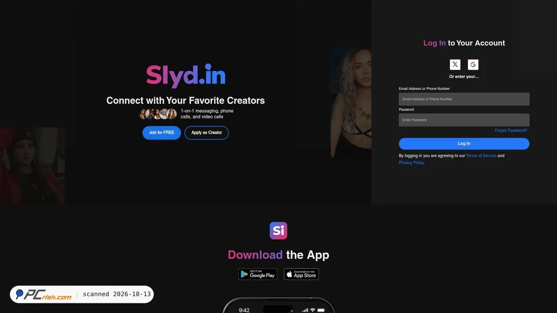Screenshot of slyd.in