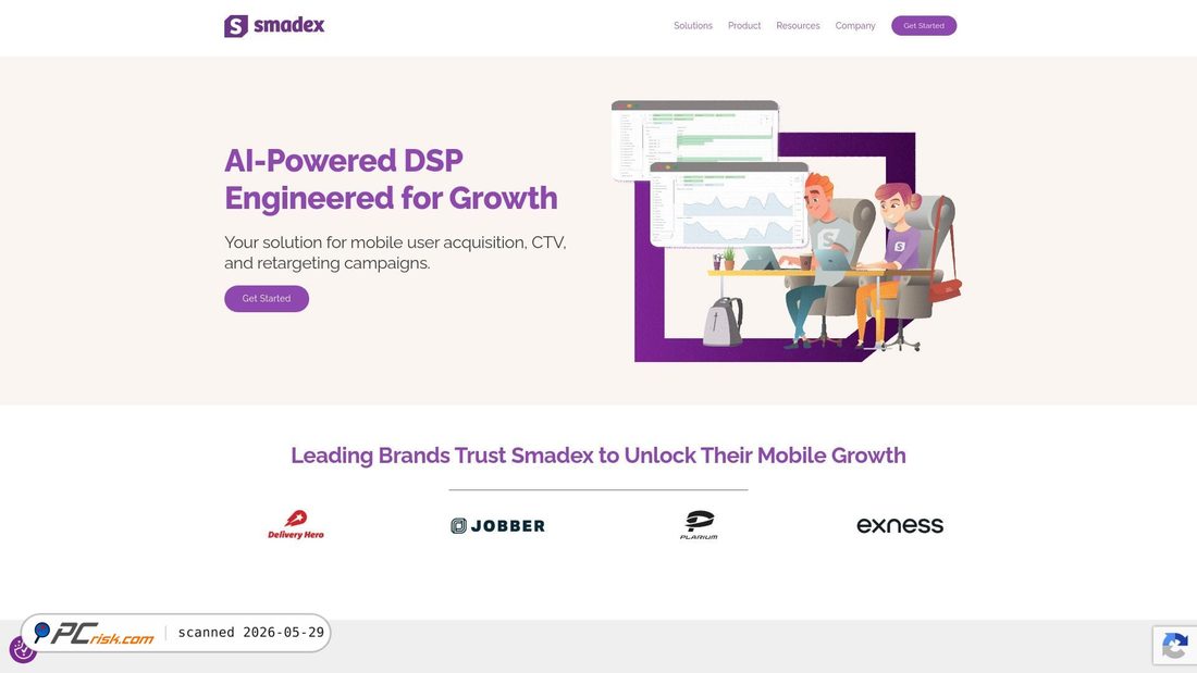Screenshot of smadex.com