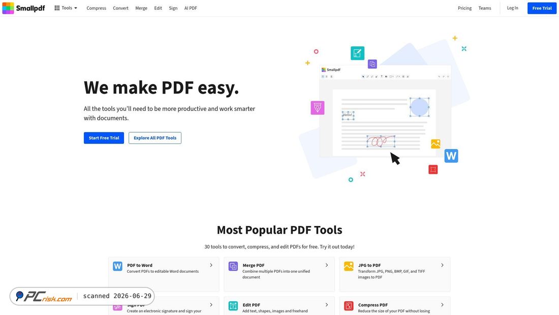 Zrzut ekranu smallpdf.com