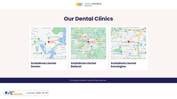 smileworksdental.com.au screenshot