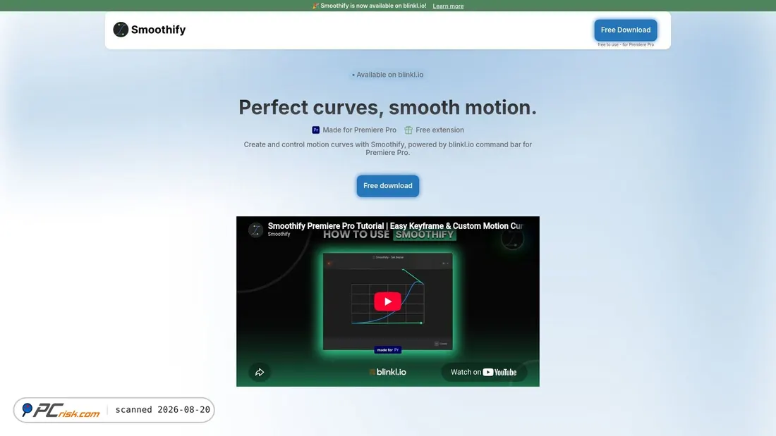 Screenshot of smoothify.io