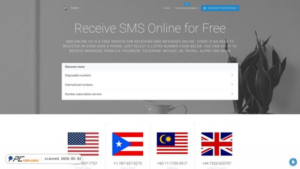 sms-online.co screenshot