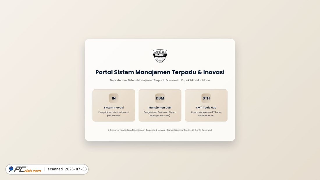 Screenshot of smti.pim.co.id