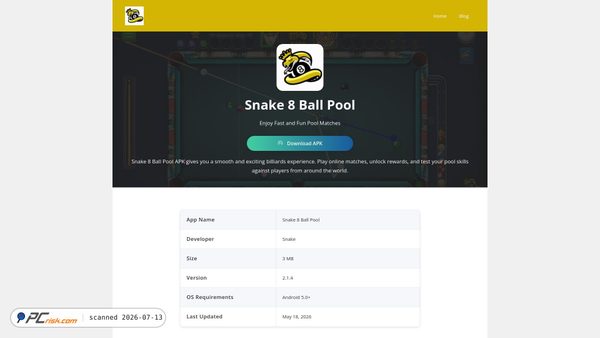 snake8ballpools.org screenshot