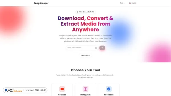 snapscooper.com screenshot