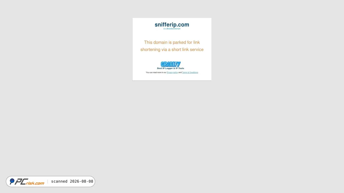 Zrzut ekranu snifferip.com