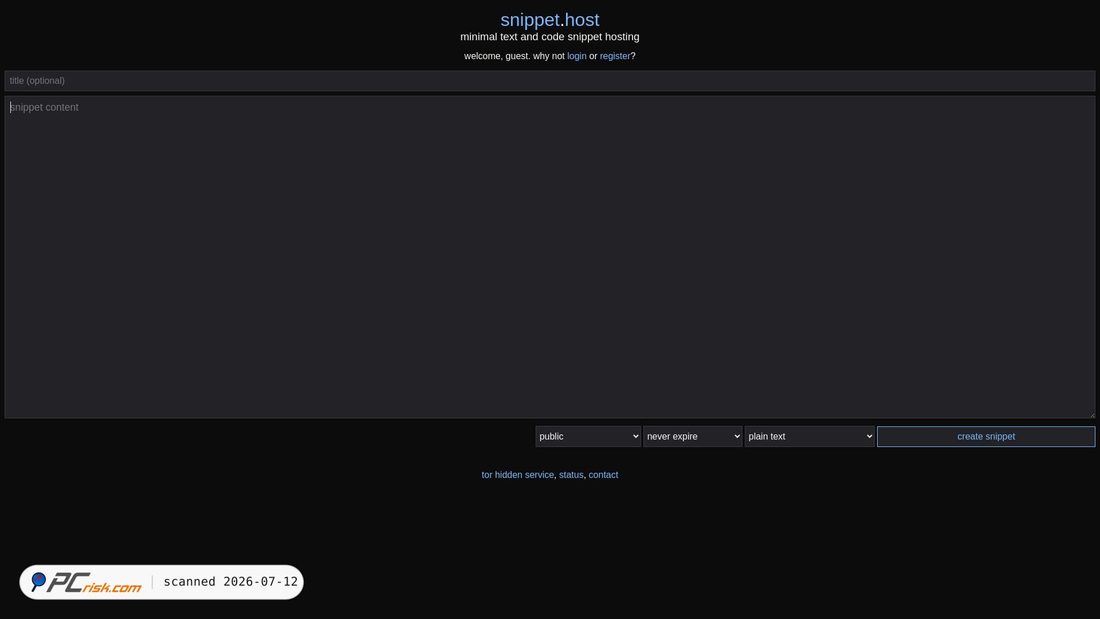 Screenshot of snippet.host