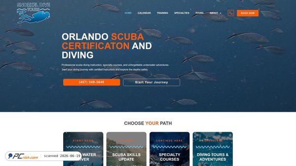 snorkeldivetours.com screenshot