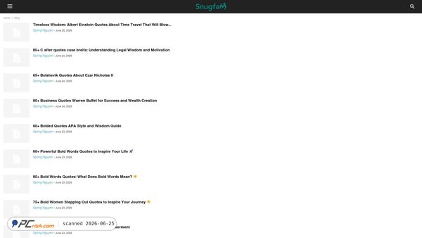 snugfam.com screenshot