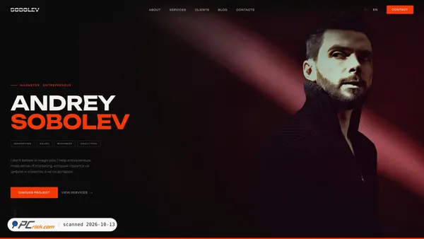 Screenshot di sobolev.cc