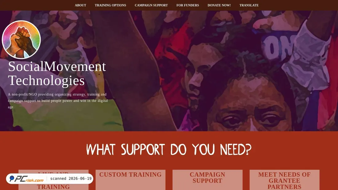 Screenshot of socialmovementtechnologies.org