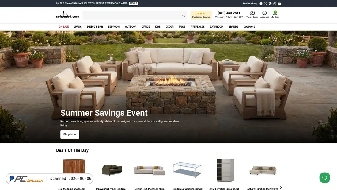 Screenshot of sohomod.com