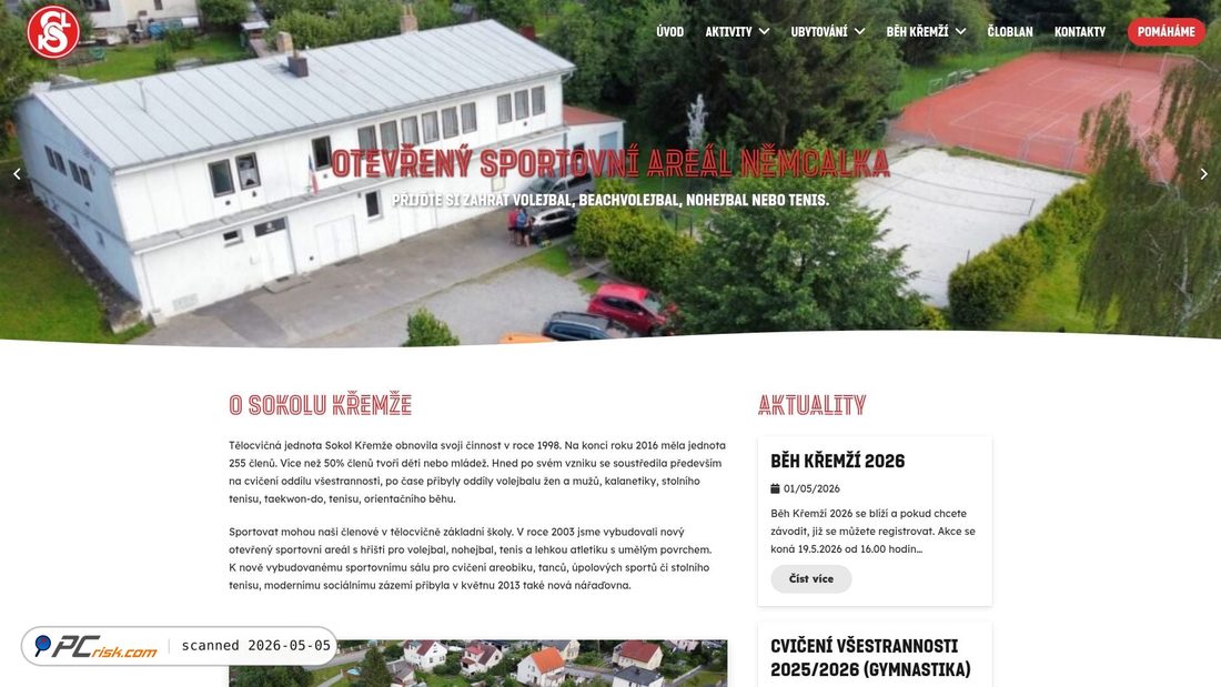 Screenshot of sokol-kremze.cz