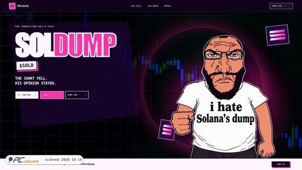 Screenshot van solanasdump.live