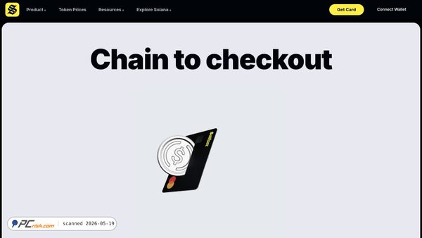 solflare-card.com screenshot
