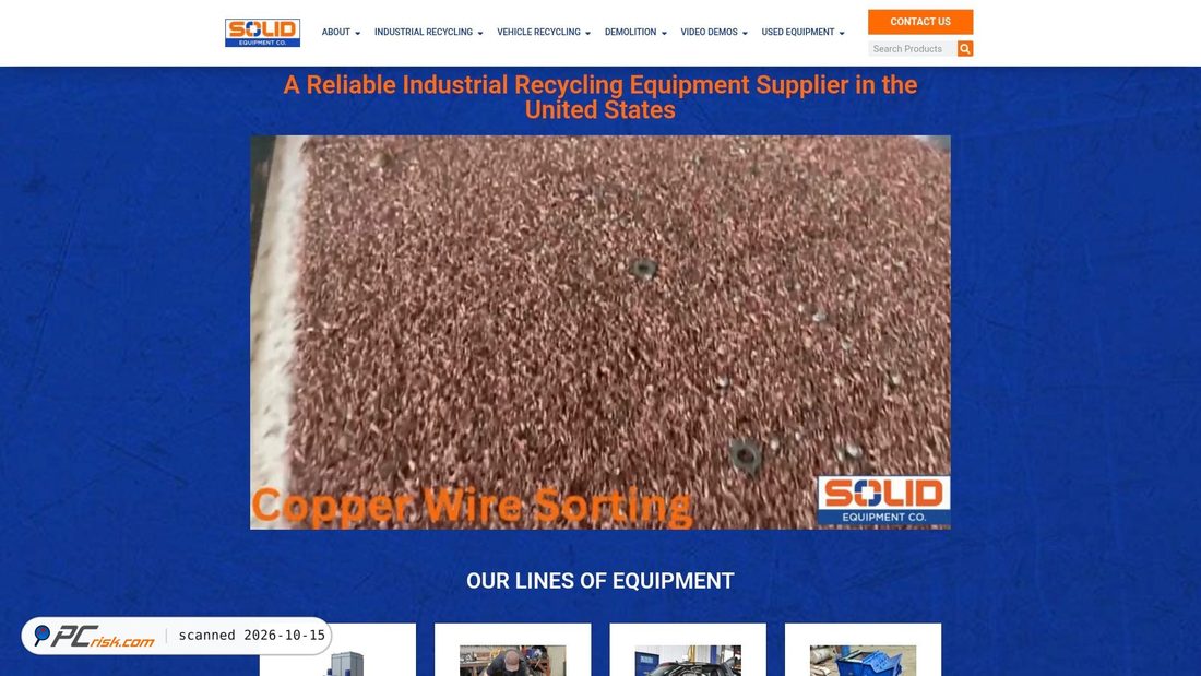 Captura de ecrã de solidequip.com