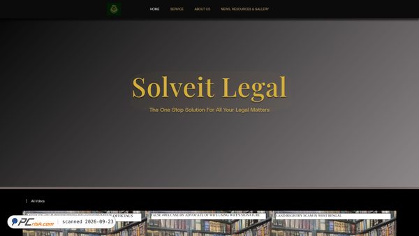 Captura de ecrã de solveitlegal.in