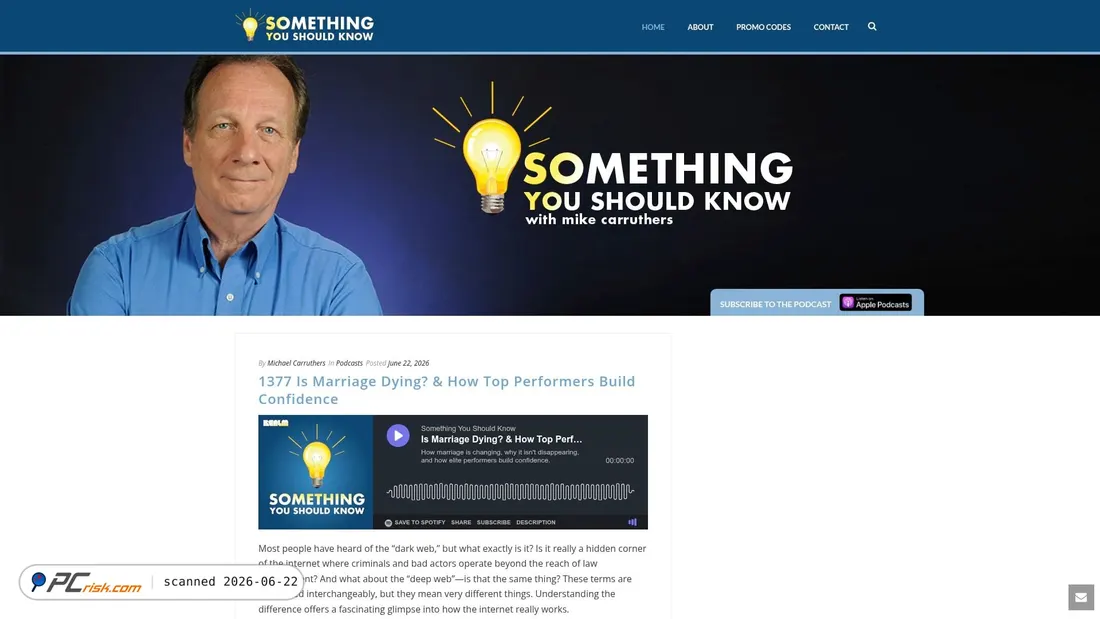 Screenshot of somethingyoushouldknow.net