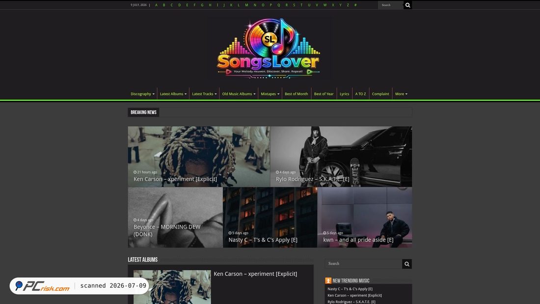 Screenshot of songslover.net