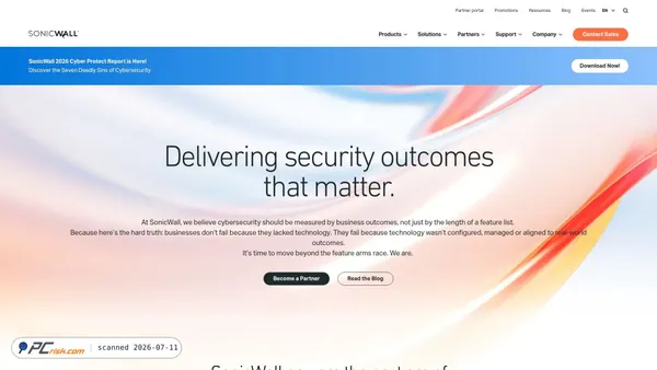 sonicwall.com screenshot