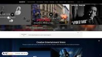 sony.com screenshot